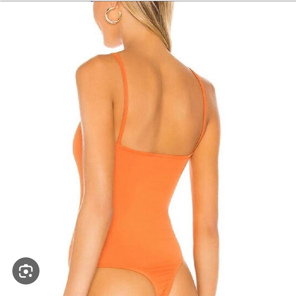 Superdown Taryn Orange Asymmetrical Bodysuit - image 3